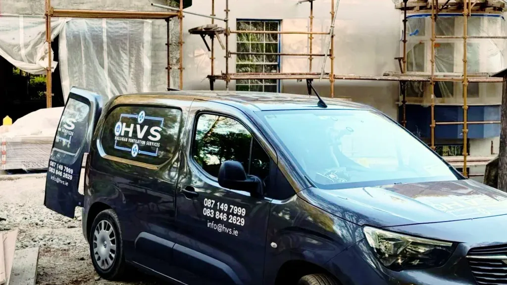 HVS domestic ventilation installation on-site