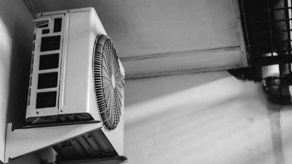 Mechanical ventilation fan unit mounted for servicing inspection